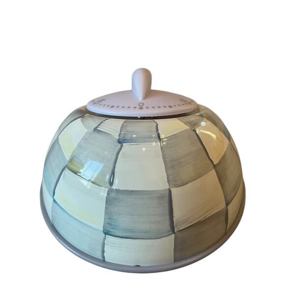 Brand New Mackenzie-Childs Sterling Check Kitchen Timer - Picture 4 of 10